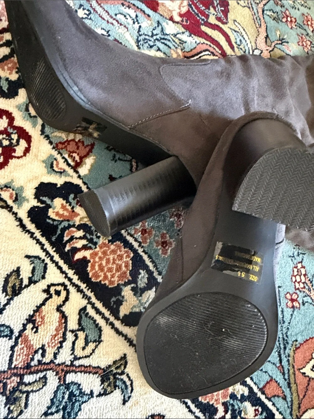 AEROSOLES Women's Over-the-Knee Suede-like Boots in brown.  Never worn.